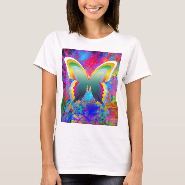 Camiseta Mariposas psicodélicas (Anverso)