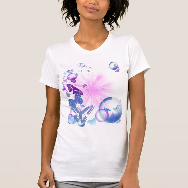 Camiseta mariposas psicodélicas (Anverso)