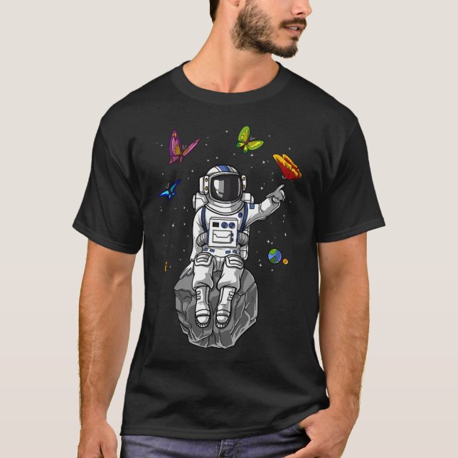 Camiseta Mariposas Psicodélicas Astronautas (Anverso)