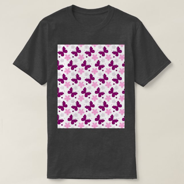 Camiseta Mariposas púrpura 11 (Diseño del anverso)