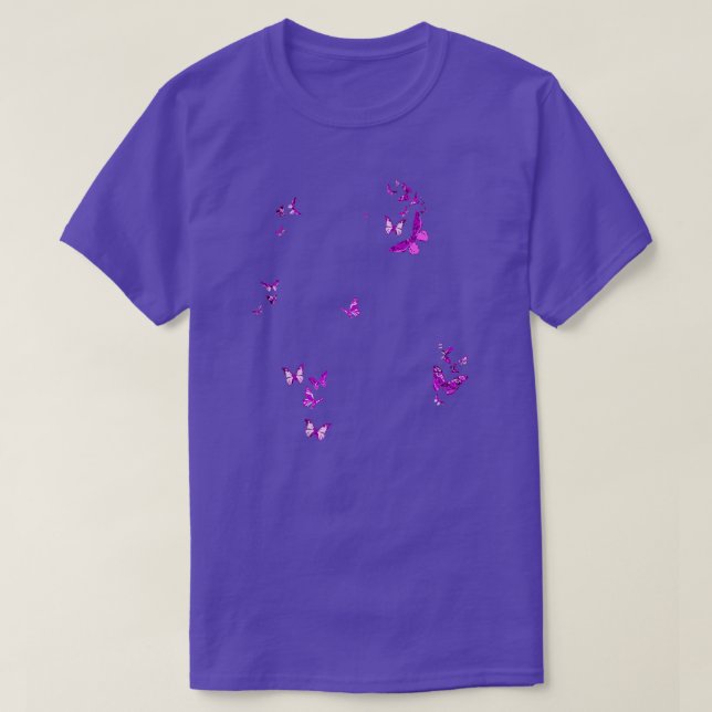 Camiseta Mariposas púrpura 4 (Diseño del anverso)
