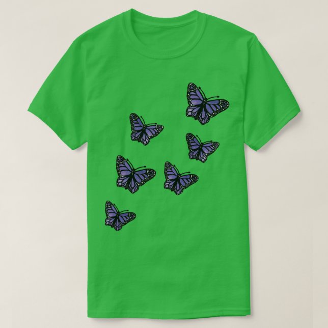Camiseta Mariposas púrpuras (Diseño del anverso)