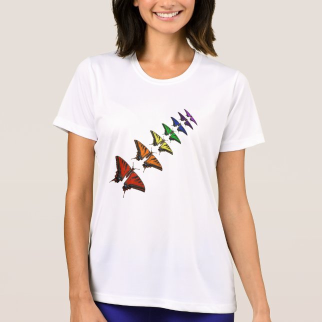 Camiseta Mariposas Rainbow Chakra (Anverso)