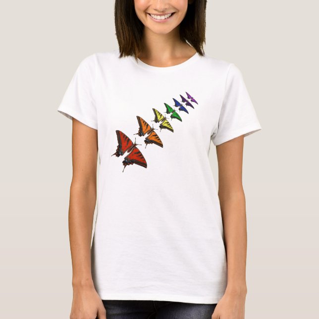 Camiseta Mariposas Rainbow Chakra (Anverso)