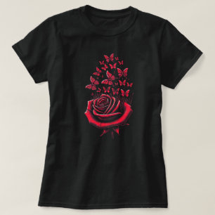 Camiseta mariposas rojas