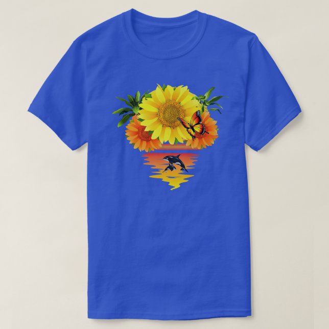 Camiseta Mariposas Sunflowers Orca Design Premium  (Diseño del anverso)