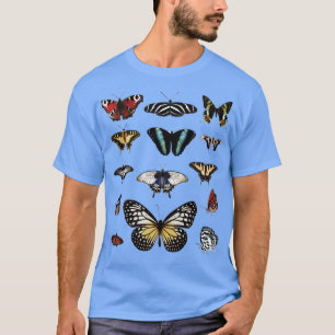 Camiseta Mariposas Vintage Metas Insectos Entomología