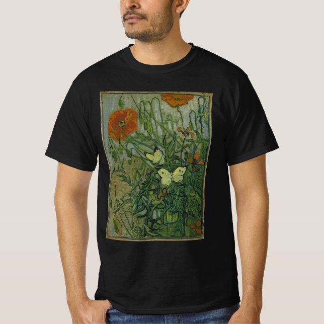 Camiseta Mariposas y cachorros de Vincent van Gogh (Anverso)