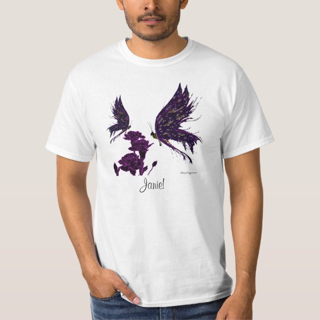 Camiseta Mariposas y claveles (Anverso)