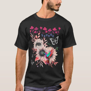 Camiseta Mariposas y colibríes encuentran el Butte del jard