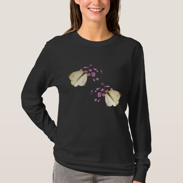 Camiseta Mariposas y flores (Anverso)