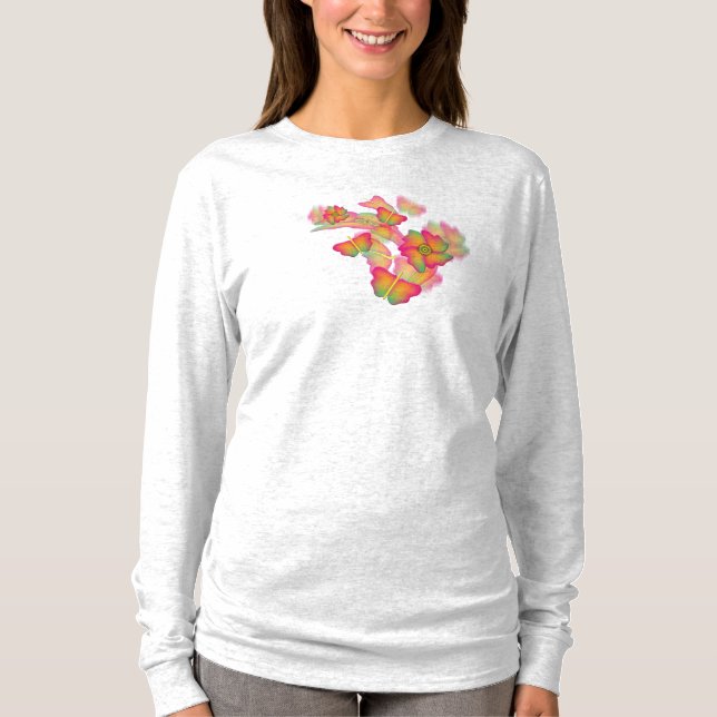 Camiseta Mariposas y flores (Anverso)