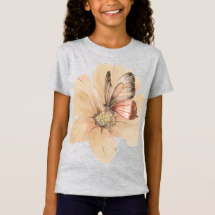 Camiseta Mariposas y flores acuáticas