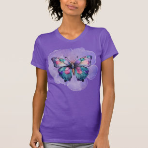 Camiseta Mariposas y flores acuáticas