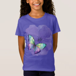 Camiseta Mariposas y flores acuáticas
