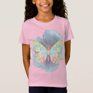 Camiseta Mariposas y flores acuáticas