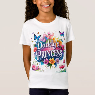Camiseta Mariposas y flores Princesa de papá