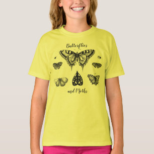 Camiseta Mariposas y Polillas Estampa Vintage