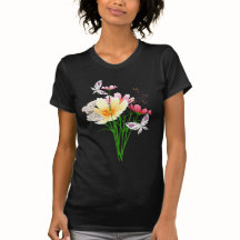 Mariposas y ropa de flores