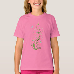 Camiseta Mariposas y vino verde