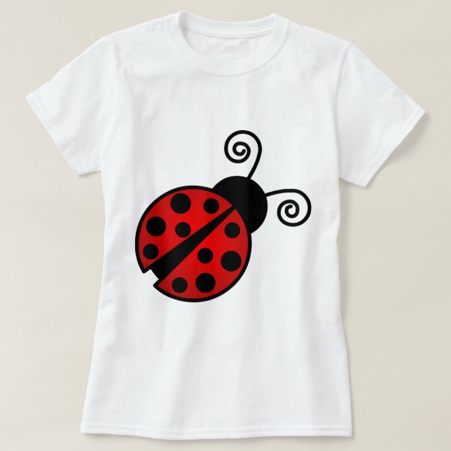 Camiseta Mariquita linda - rojo y negro (Diseño del anverso)