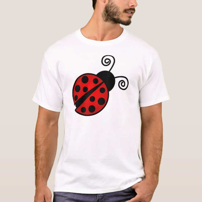 Camiseta Mariquita linda - rojo y negro (Anverso)