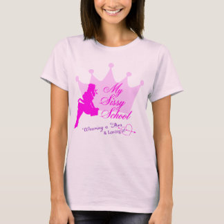 Camiseta Mariquita, llevando un sujetador