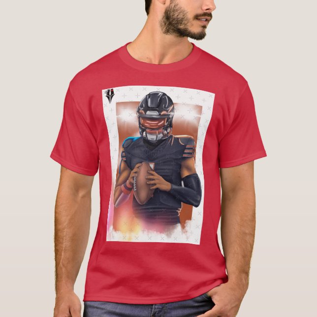 Camiseta Mariscal de Bears Justin Fields (Anverso)