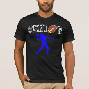 Camiseta Mariscal de Fútbol Americano con Silueta Azul