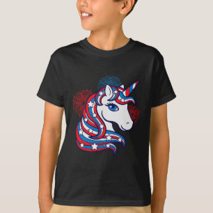 Camiseta Mariscal Patriótica Unicornio 4 De Julio Para Chic