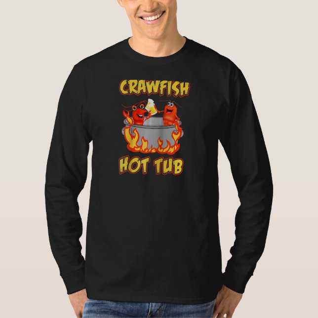 Camiseta Marisco divertido Louisiana Crawfish Hervir Tub ca (Anverso)