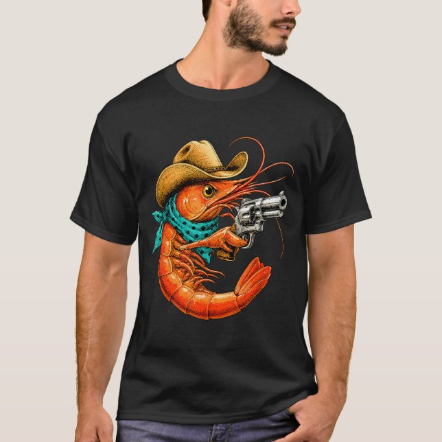 Camiseta Mariscos cajún camarones divertidos  (Anverso)
