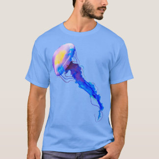 Camiseta Mariscos de arte azul