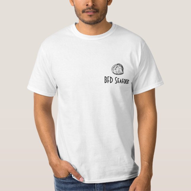 Camiseta Mariscos de BFD (Anverso)