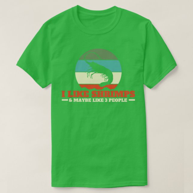 Camiseta Mariscos de camarón Introvert Retro (Diseño del anverso)