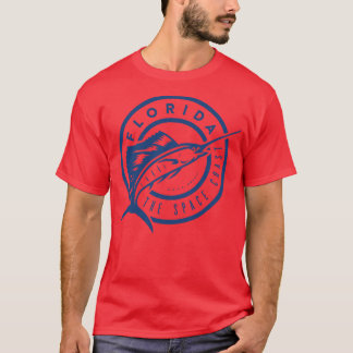 Camiseta Mariscos de Florida Azul de la Costa Espacial