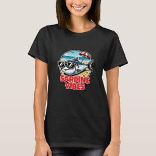 Camiseta Mariscos Kawaii: sardinas cutas