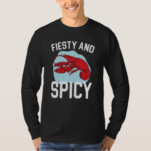 Camiseta Mariscos Langosta Come Cangrejos de Río Picante y