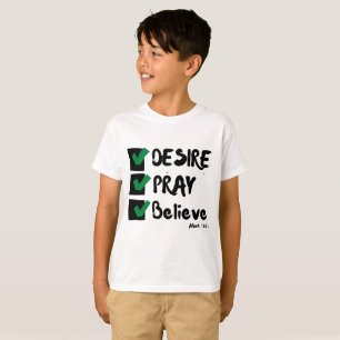 Camiseta Mark 11:24 KJV Bible Scripture Boy's
