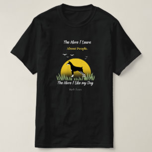 Camiseta Mark Twain Cita "Cuanto Más Me Gusta Mi Perro"