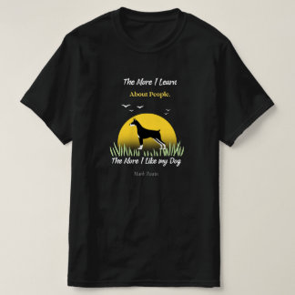 Camiseta Mark Twain Cita "Cuanto Más Me Gusta Mi Perro"