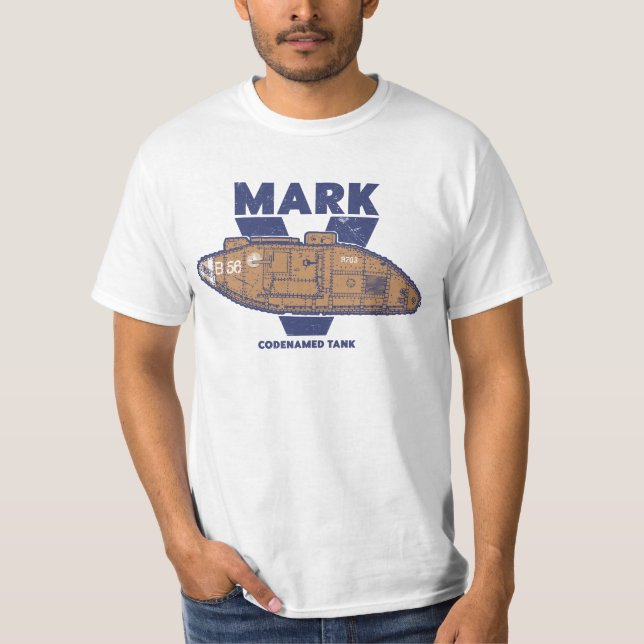 Camiseta MARK V LANDSHIP - WW1 Tank  (Anverso)