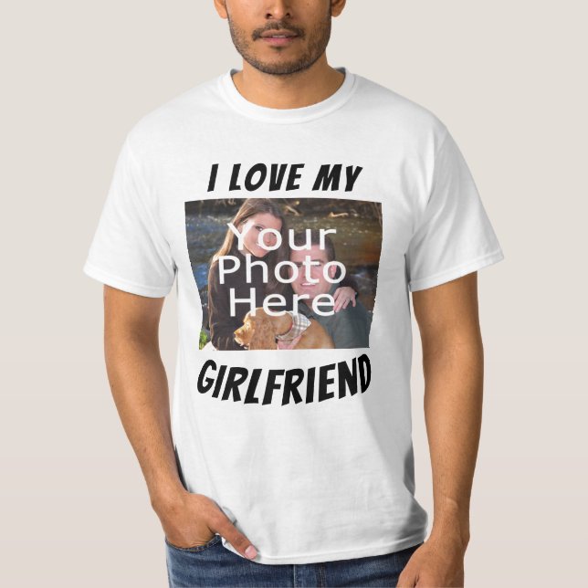 Camiseta Marker Font Personalizado Photo and Text (Anverso)