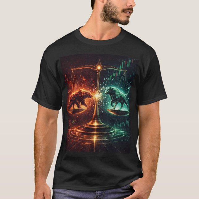 Camiseta Market Equilibrium, Day Trading, Abstract Geometry (Anverso)
