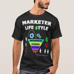 Camiseta Marketer Funnel Life Style Funny Marketing T 