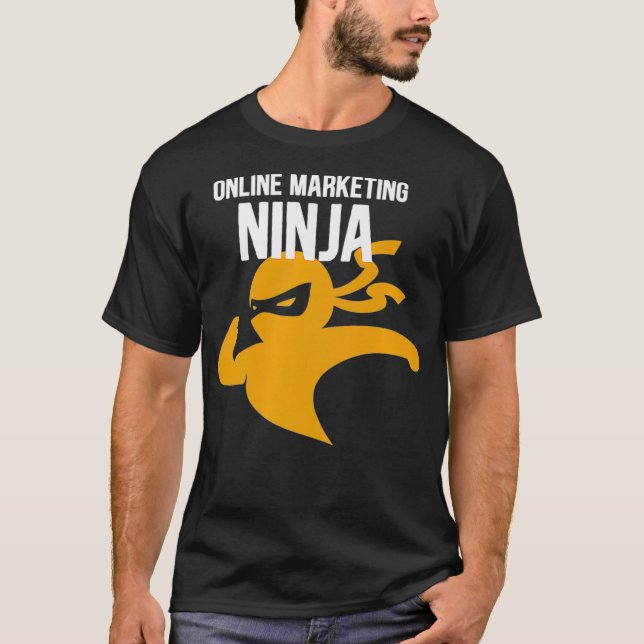 Camiseta Marketing en línea Ninja Rockstar Marketer Content (Anverso)