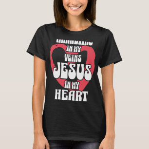 Camiseta Marketing en mis venas Jesús en mi corazón