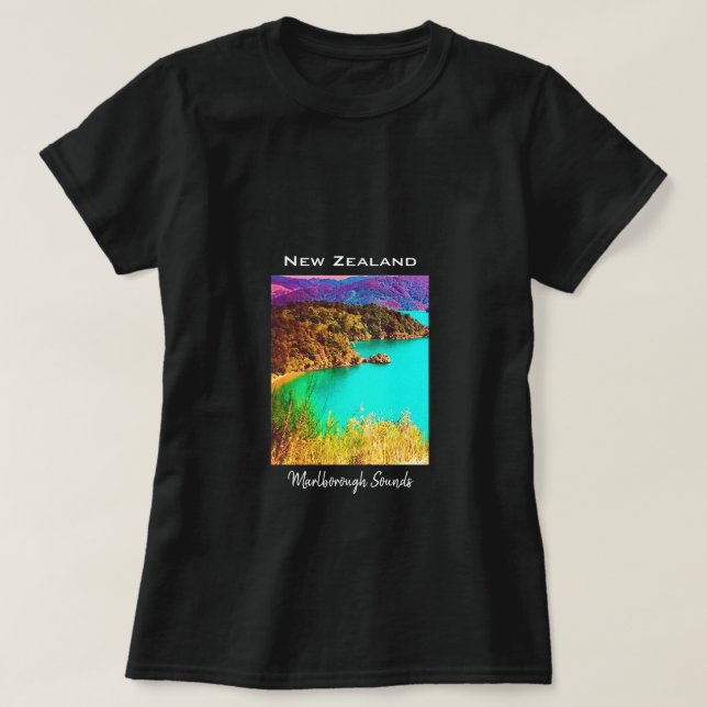 Camiseta Marlborough Sounds New Zealand (Diseño del anverso)