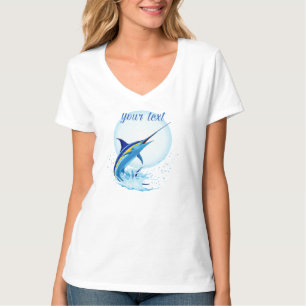 Camiseta Marlín Azul Saltando del Océano
