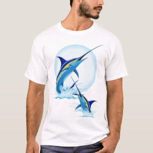Camiseta Marlín Azul Saltando fuera del Océano
